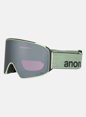 Anon M4 Goggles (Cylindrical) + Bonus Lens + MFI® Face Mask | Frame: Soft Sage, Lens: Perceive Sunny Onyx