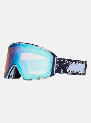 Anon M4S Goggles (Cylindrical) + Bonus Lens + MFI® Face Mask | Frame: LBMIDNIGHTGUS, Lens: Perceive Variable Blue (21% / S2), Spare Lens: Perceive Cloudy Pink (53% / S1)