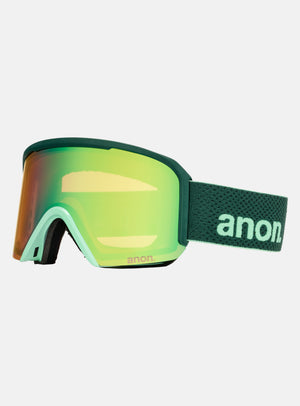 Anon Nesa Goggles + Bonus Lens + MFI® Face Mask | Frame: Brunswick Green, Lens: Perceive Variable Green (22% / S2), Spare Lens: Perceive Cloudy Pink (53% / S1)