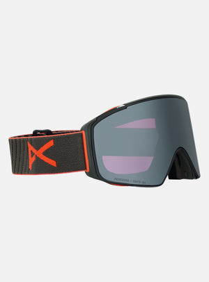 Anon M4S Goggles (Cylindrical) + Bonus Lens + MFI® Face Mask | Frame: Fiesta Red, Lens: Perceive Sunny Onyx
