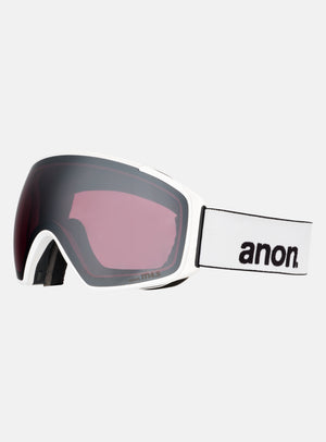 Anon M4S Goggles (Toric) + Bonus Lens + MFI® Face Mask | Frame: White, Lens: Perceive Sunny Onyx (6% / S4), Spare Lens: Perceive Variable Violet (34% / S2)