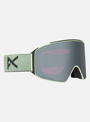 Anon M4 Goggles (Cylindrical) + Bonus Lens + MFI® Face Mask | Frame: Soft Sage, Lens: Perceive Sunny Onyx