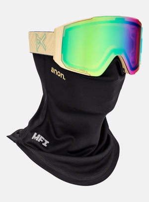 Anon Sync Goggles + Bonus Lens + MFI® Face Mask | Frame: Beechwood, Lens: Perceive Variable Green (22% / S2), Spare Lens: Perceive Cloudy Pink (53% / S1)