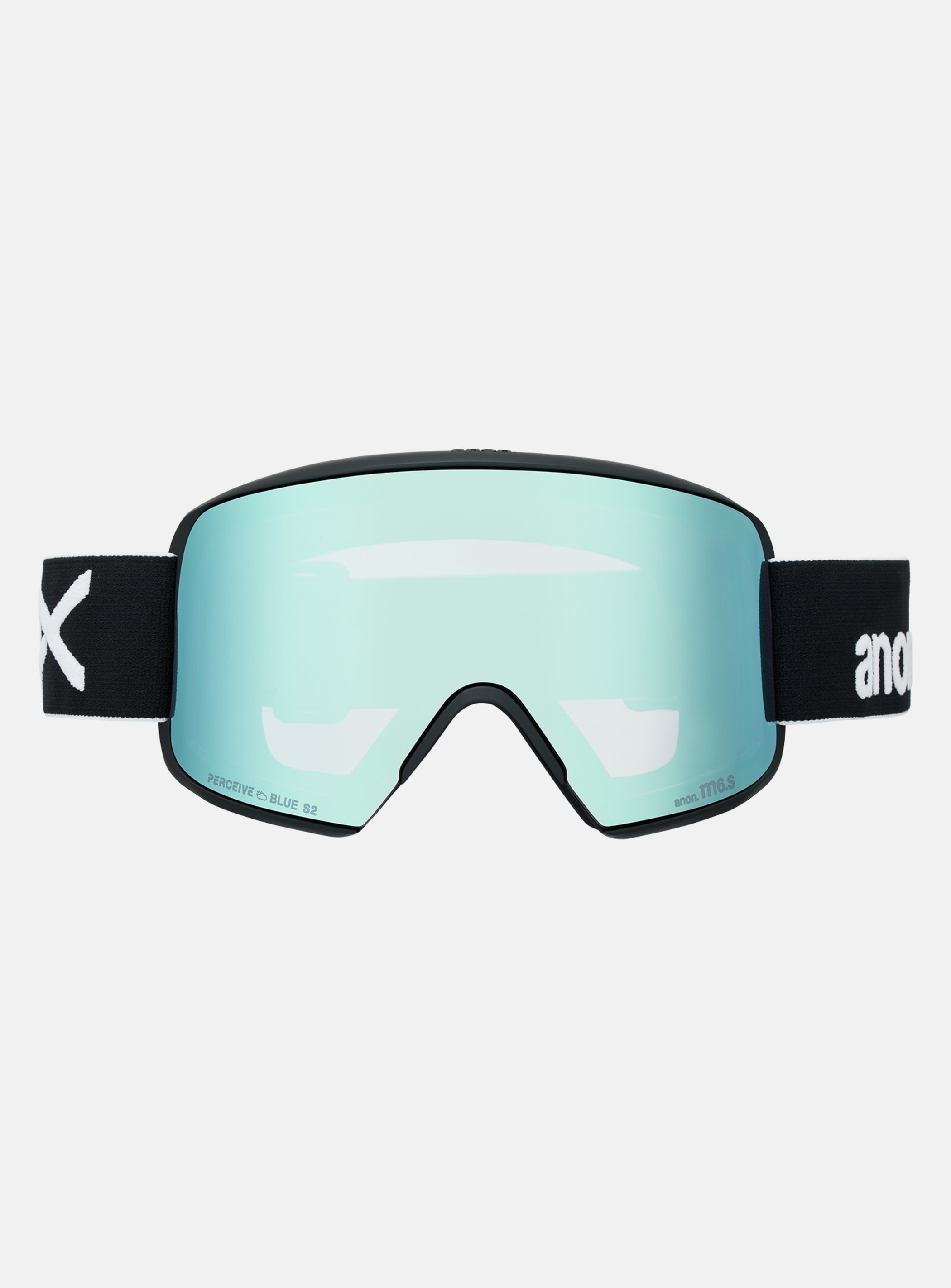 Anon M6S Goggles + Bonus Lens + MFI® Face Mask | Frame: Black, Lens: Perceive Variable Blue