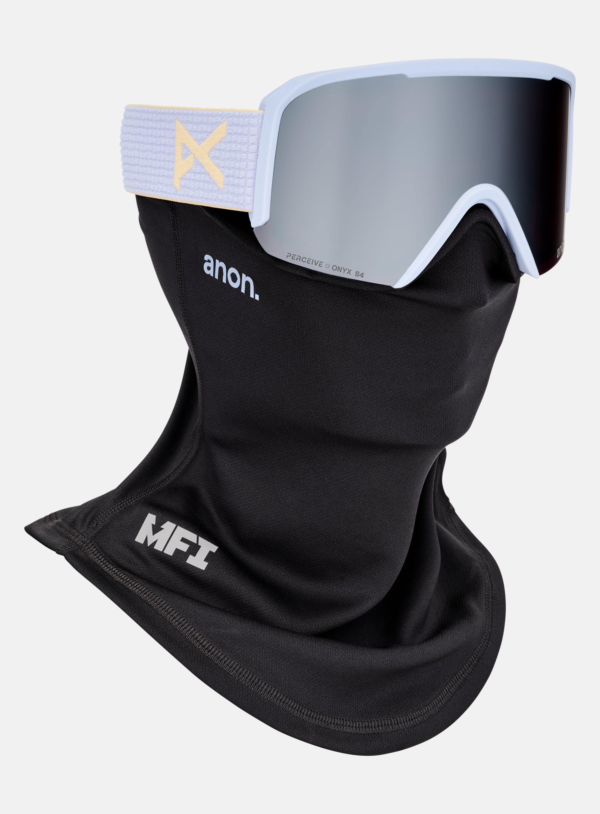 Anon Nesa S Goggles + Bonus Lens + MFI® Face Mask | Frame: Airstream Blue, Lens: Perceive Sunny Onyx (6% / S4), Spare Lens: Perceive Variable Violet (34% / S2)