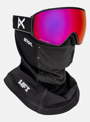 Anon M4 Goggles (Cylindrical) + Bonus Lens + MFI® Face Mask | Frame: Black, Lens: Perceive Sunny Red (14% / S3), Spare Lens: Perceive Cloudy Burst (59% / S1)