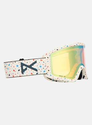 Anon Tracker 2.0 Goggles + MFI® Face Mask | Frame: Speckles, Lens: Gold Amber