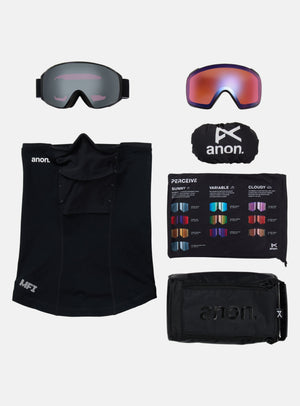 Anon M4S Goggles (Toric) + Polarized Perceive Lens + MFI® Face Mask | Frame: Black, Lens: Perceive Sunny Polarized Onyx