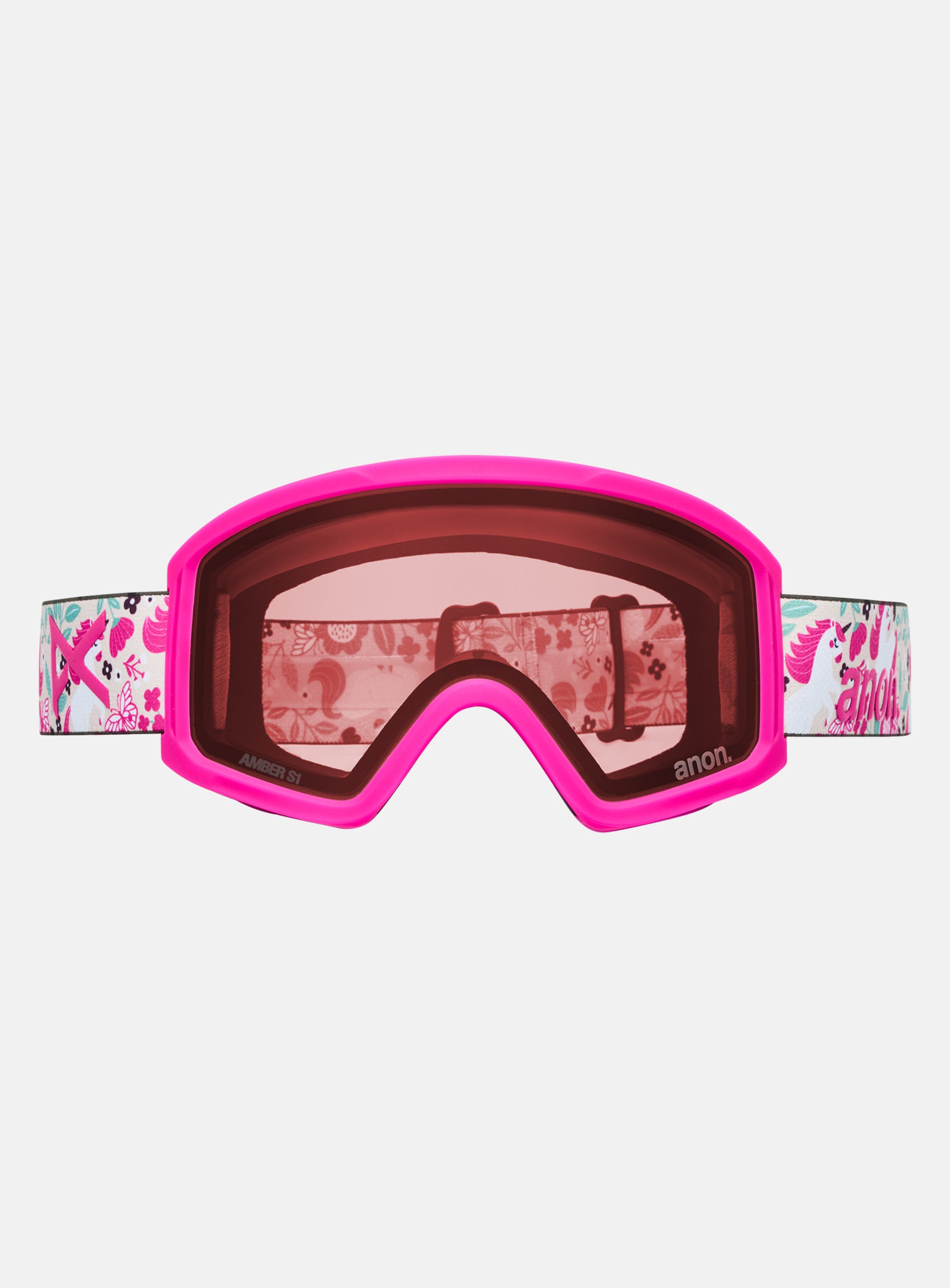 Anon Tracker 2.0 Goggles + MFI® Face Mask | Frame: Unicorns, Lens: Pink Amber