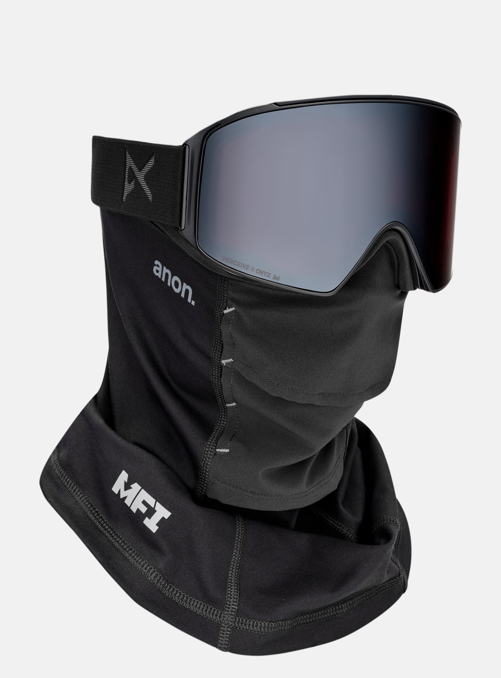 Anon M4 Goggles (Cylindrical) + Bonus Lens + MFI® Face Mask | Frame: Smoke, Lens: Perceive Sunny Onyx (6% / S4), Spare Lens: Perceive Variable Violet (34% / S2)