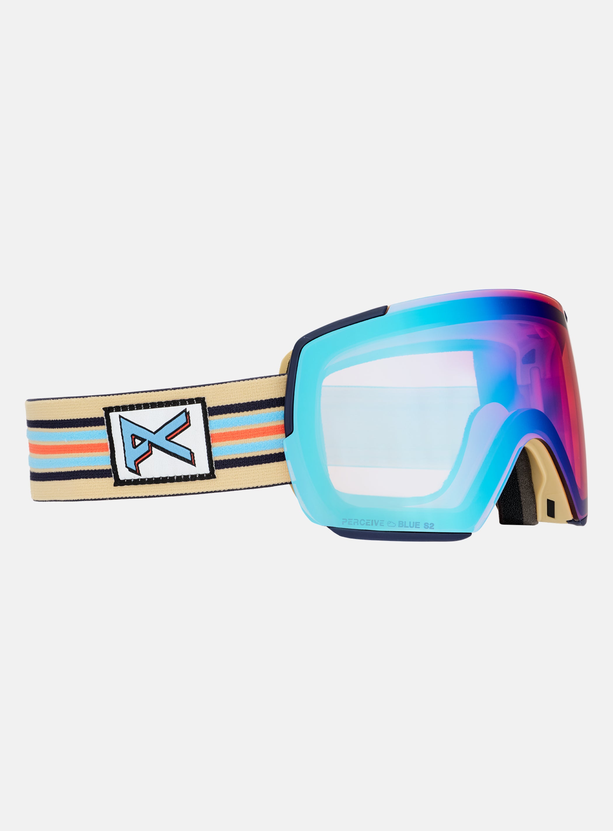 Anon M5S Goggles + Bonus Lens + MFI® Face Mask | Frame: Vintage, Lens: Perceive Variable Blue (21% / S2), Spare Lens: Perceive Cloudy Pink (53% / S1)