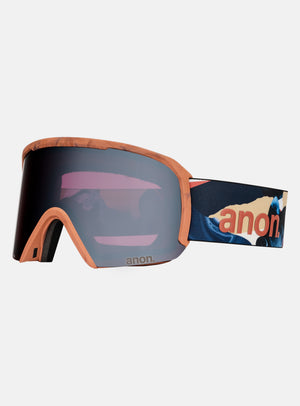 Anon Nesa Goggles + Bonus Lens + MFI® Face Mask | Frame: Marble Collage, Lens: Perceive Variable Blue (21% / S2), Spare Lens: Perceive Cloudy Pink (53% / S1)