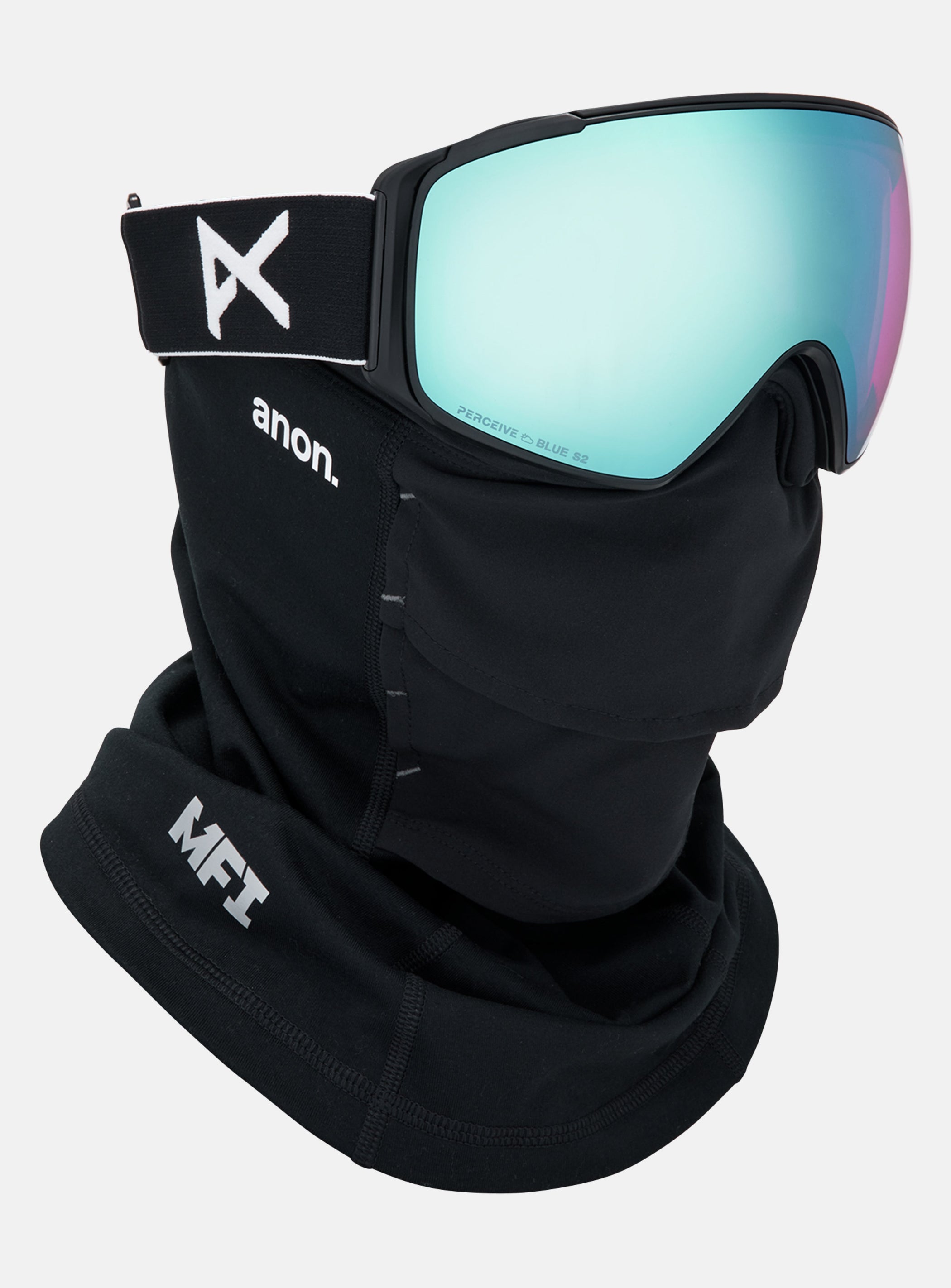 Anon M4S Goggles (Toric) + Bonus Lens + MFI® Face Mask | Frame: Black, Lens: Perceive Variable Blue