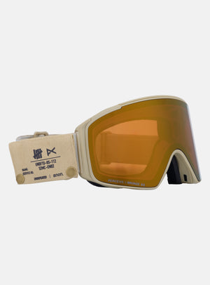 Anon Undefeated M4S Goggles (Cylindrical) + Bonus Lens + MFI® Face Mask | Frame: Tan, Lens: Perceive Sunny Bronze