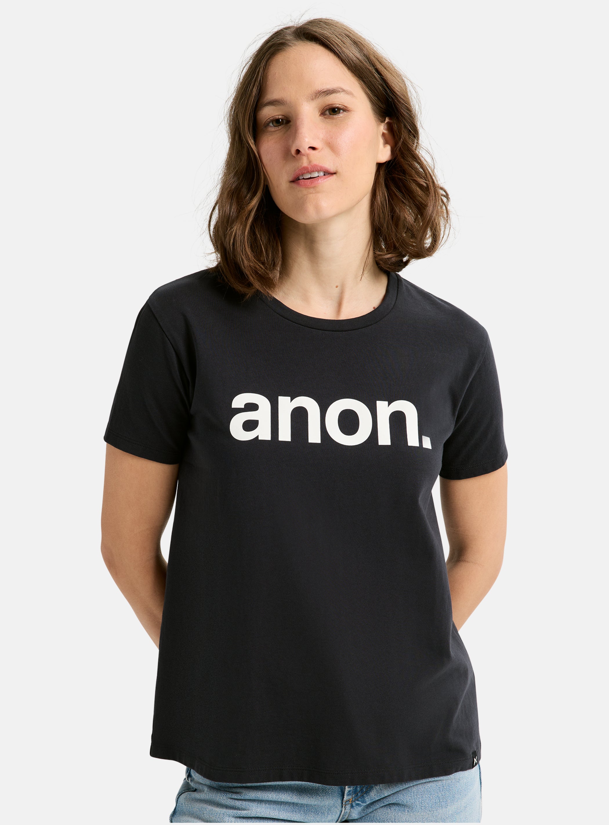 Women's Anon Short Sleeve T-Shirt | True Black