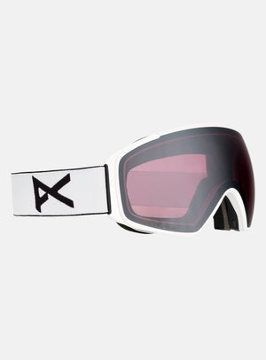 Anon M4S Goggles (Toric) + Bonus Lens + MFI® Face Mask | Frame: White, Lens: Perceive Sunny Onyx (6% / S4), Spare Lens: Perceive Variable Violet (34% / S2)
