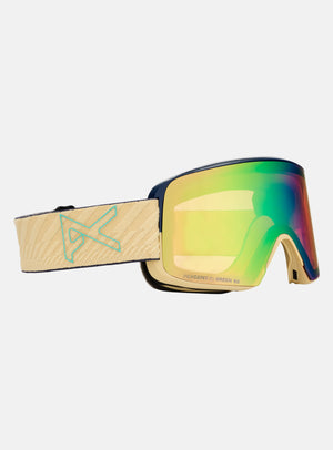 Anon M6S Goggles + Bonus Lens + MFI® Face Mask | Frame: Beechwood, Lens: Perceive Variable Green (22% / S2), Spare Lens: Perceive Cloudy Pink (53% / S1)