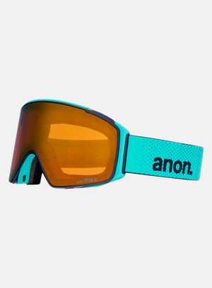 Anon M4S Goggles (Cylindrical) + Bonus Lens + MFI® Face Mask | Frame: Marine, Lens: Perceive Sunny Bronze (17% / S3), Spare Lens: Perceive Cloudy Burst (59% / S1)