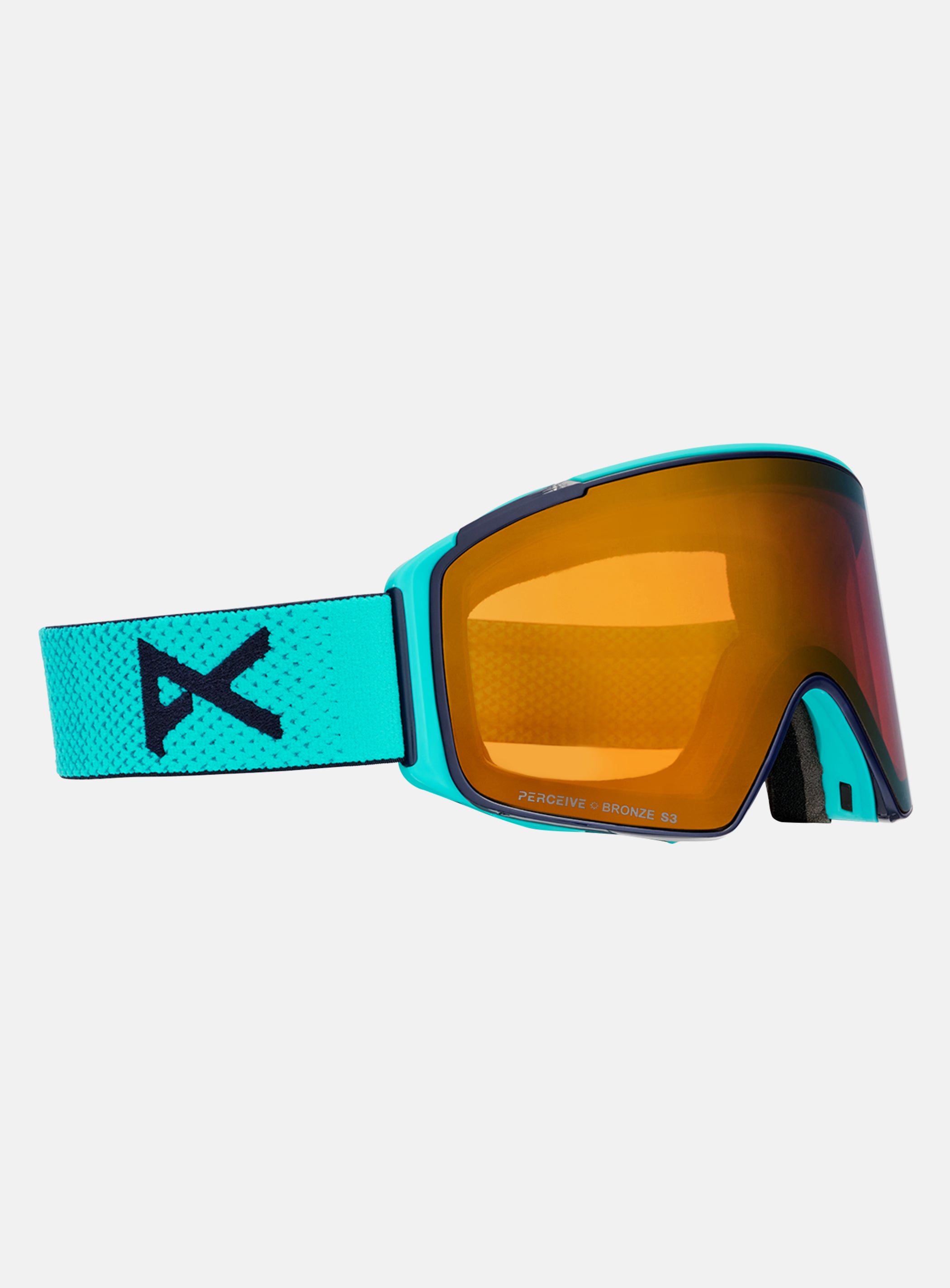 Anon M4S Goggles (Cylindrical) + Bonus Lens + MFI® Face Mask | Frame: Marine, Lens: Perceive Sunny Bronze (17% / S3), Spare Lens: Perceive Cloudy Burst (59% / S1)