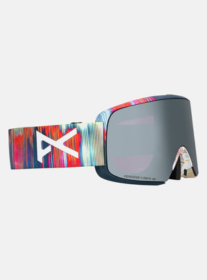 Anon M6S Goggles + Bonus Lens + MFI® Face Mask | Frame: Glitch Lines, Lens: Perceive Sunny Onyx