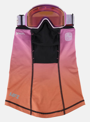 Anon Year of the Horse M4S Goggles (Cylindrical) + Bonus Lens + MFI® Face Mask | Frame: White, Lens: Perceive Cloudy Pink