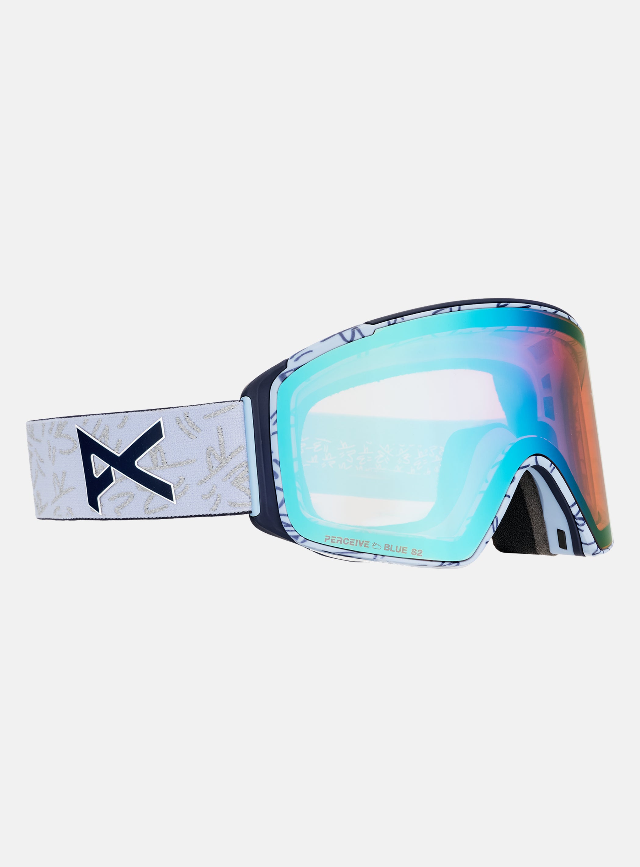 Anon M4S Goggles (Cylindrical) + Bonus Lens + MFI® Face Mask | Frame: LBMIDNIGHTGUS, Lens: Perceive Variable Blue (21% / S2), Spare Lens: Perceive Cloudy Pink (53% / S1)