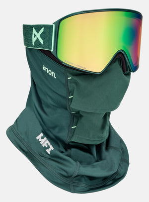 Anon M4S Goggles (Cylindrical) + Bonus Lens + MFI® Face Mask | Frame: Brunswick Green, Lens: Perceive Variable Green (22% / S2), Spare Lens: Perceive Cloudy Pink (53% / S1)