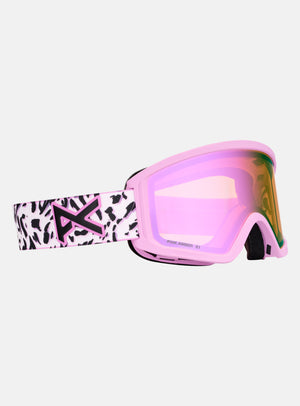 Anon Tracker 2.0 Goggles + MFI® Face Mask | Frame: Leopard Pink, Lens: Pink Amber (50% / S1)