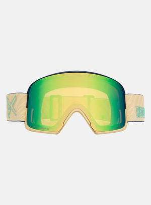 Anon M6 Goggles + Bonus Lens + MFI® Face Mask | Frame: Beechwood, Lens: Perceive Variable Green (22% / S2), Spare Lens: Perceive Cloudy Pink (53% / S1)