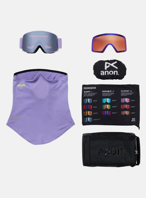 Anon M6 Goggles + Bonus Lens + MFI® Face Mask | Frame: Hyper Lilac, Lens: Perceive Sunny Onyx