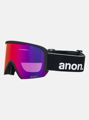 Anon Nesa S Goggles + Bonus Lens + MFI® Face Mask | Frame: Black, Lens: Perceive Sunny Red