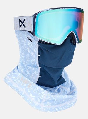 Anon M4 Goggles (Cylindrical) + Bonus Lens + MFI® Face Mask | Frame: LBMIDNIGHTGUS, Lens: Perceive Variable Blue (21% / S2), Spare Lens: Perceive Cloudy Pink (53% / S1)