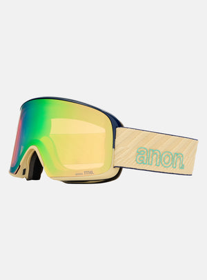 Anon M6 Goggles + Bonus Lens + MFI® Face Mask | Frame: Beechwood, Lens: Perceive Variable Green (22% / S2), Spare Lens: Perceive Cloudy Pink (53% / S1)