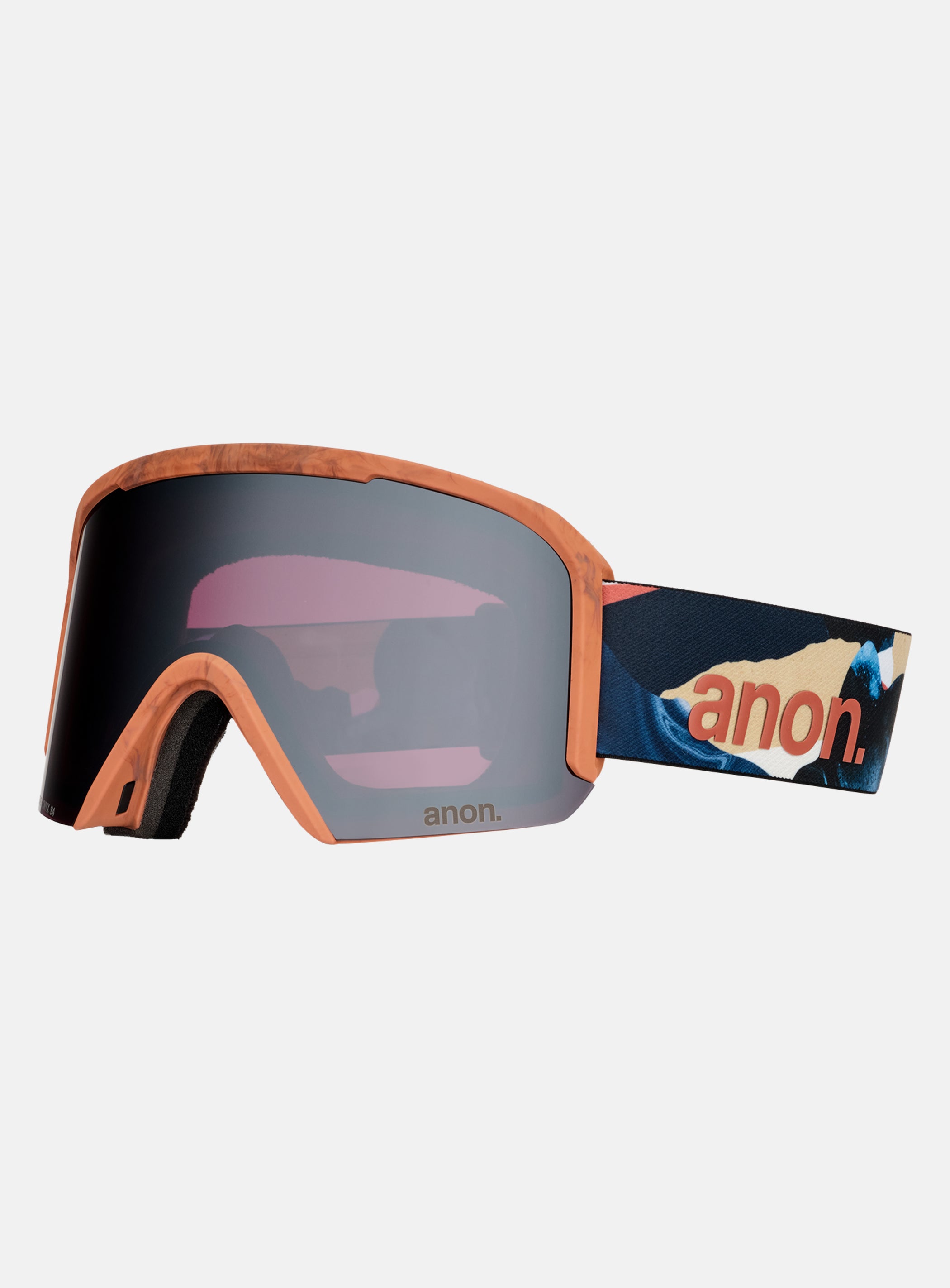 Anon Nesa S Goggles + Bonus Lens + MFI® Face Mask | Frame: Marble Collage, Lens: Perceive Variable Blue (21% / S2), Spare Lens: Perceive Cloudy Pink (53% / S1)