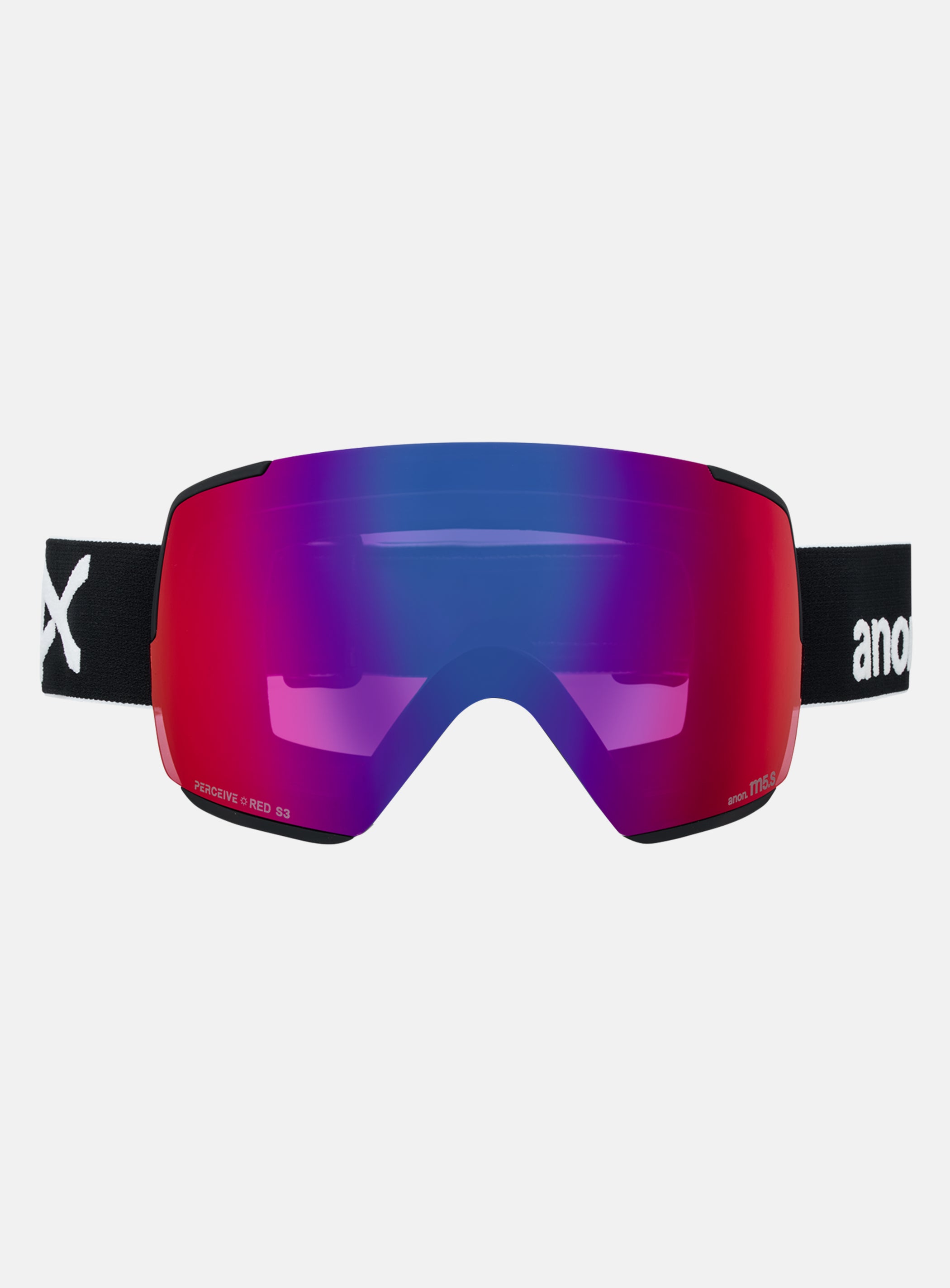 Anon M5S Goggles + Bonus Lens + MFI® Face Mask | Frame: Black, Lens: Perceive Sunny Red