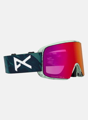 Anon M6S Goggles + Bonus Lens + MFI® Face Mask | Frame: Family Tree, Lens: Perceive Sunny Red