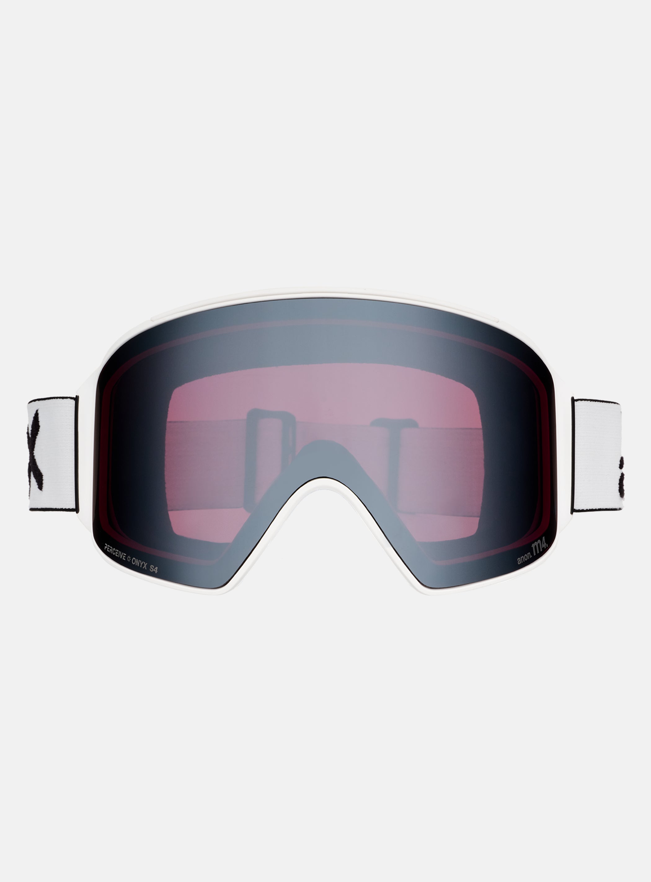 Anon M4 Goggles (Cylindrical) + Bonus Lens + MFI® Face Mask | Frame: White, Lens: Perceive Sunny Onyx (6% / S4), Spare Lens: Perceive Variable Violet (34% / S2)