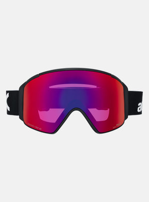 Anon M4S Goggles (Cylindrical) + Bonus Lens + MFI® Face Mask | Frame: Black, Lens: Perceive Sunny Red