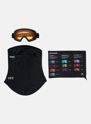 Anon Tracker 2.0 Goggles + MFI® Face Mask | Frame: Black, Lens: Amber