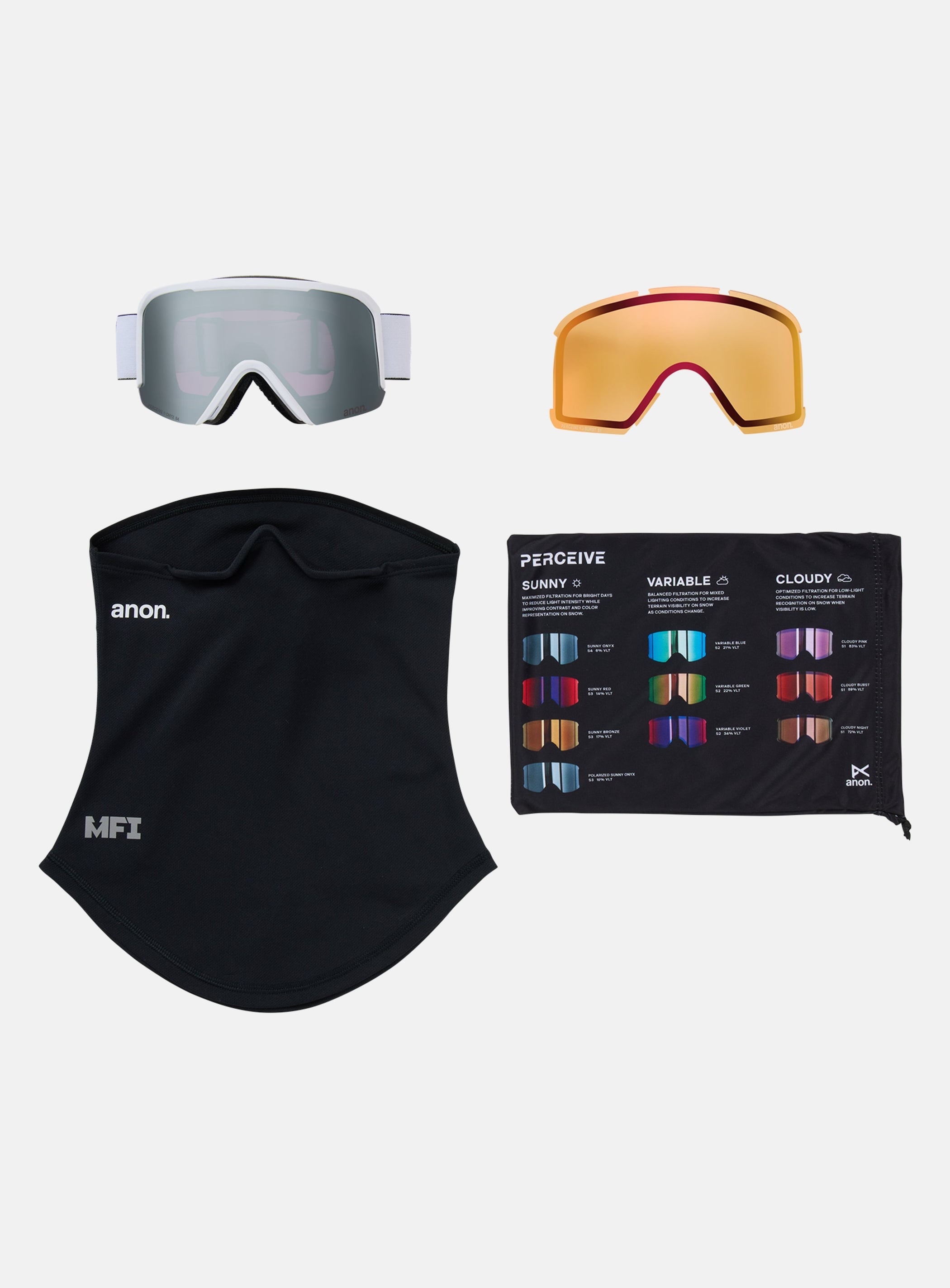 Anon Nesa S Goggles + Bonus Lens + MFI® Face Mask | Goggles