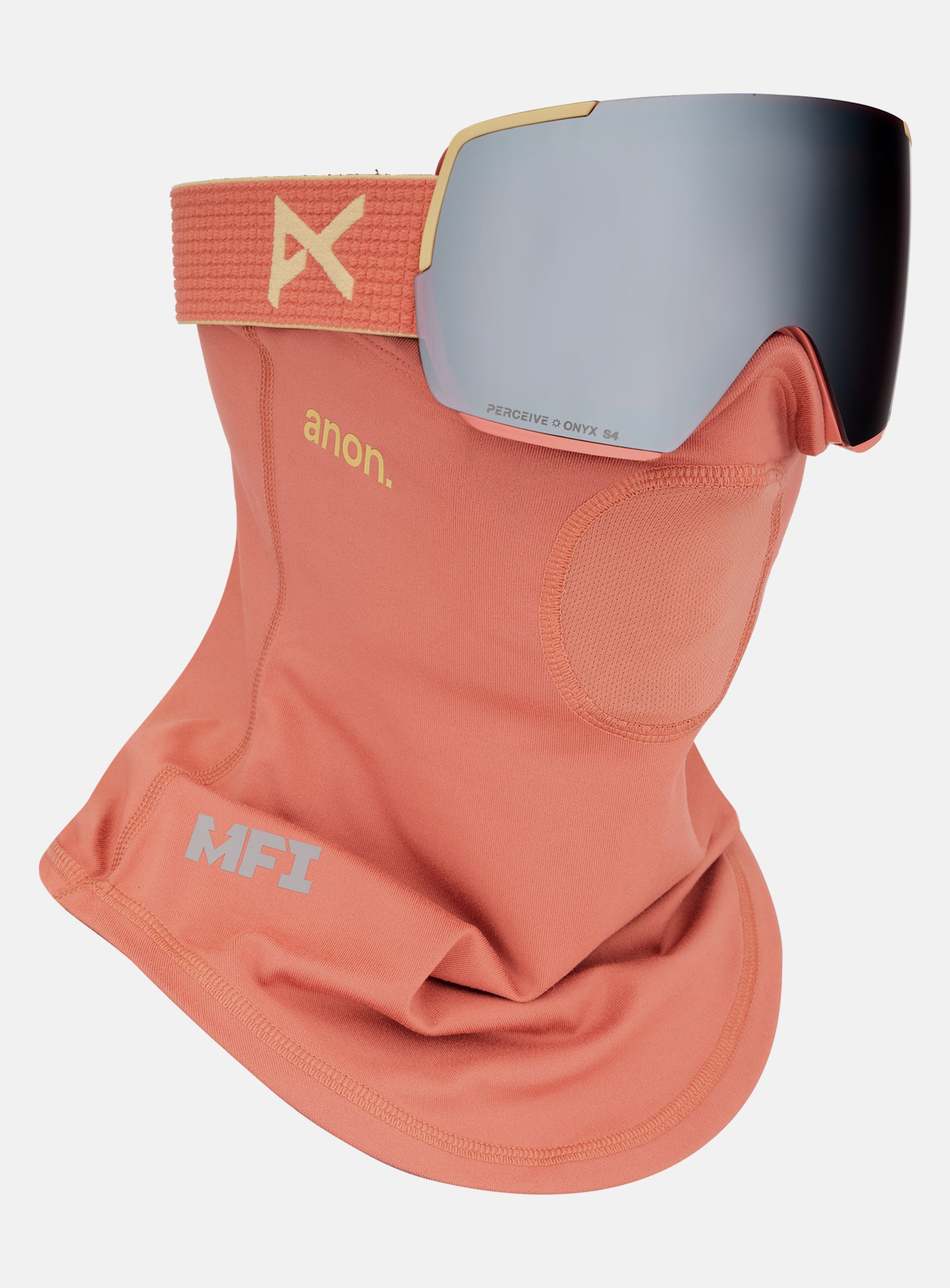 Anon M5S Goggles + Bonus Lens + MFI® Face Mask | Frame: Terracotta, Lens: Perceive Sunny Onyx (6% / S4), Spare Lens: Perceive Variable Violet (34% / S2)