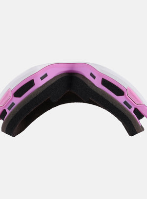 Anon Year of the Horse M4S Goggles (Cylindrical) + Bonus Lens + MFI® Face Mask | Frame: White, Lens: Perceive Cloudy Pink