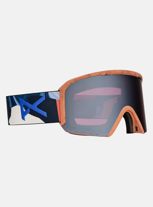 Anon Nesa Goggles + Bonus Lens + MFI® Face Mask | Frame: Marble Collage, Lens: Perceive Variable Blue (21% / S2), Spare Lens: Perceive Cloudy Pink (53% / S1)