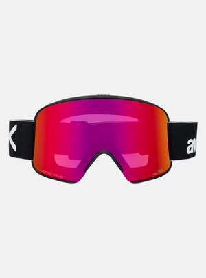 Anon M6 Goggles + Bonus Lens + MFI® Face Mask | Frame: Black, Lens: Perceive Sunny Red