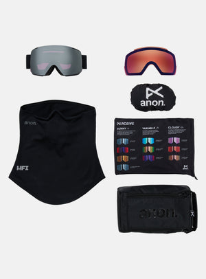 Anon M5 Goggles + Bonus Lens + MFI® Face Mask | Frame: Smoke, Lens: Perceive Sunny Onyx