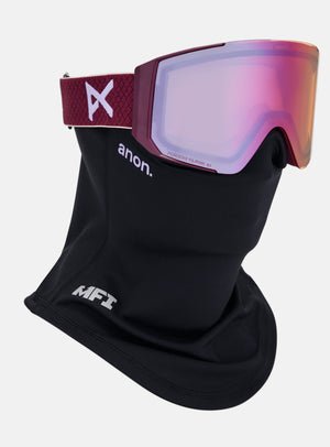Anon Sync Goggles + Bonus Lens + MFI® Face Mask | Frame: Deep Cherry, Lens: Perceive Cloudy Pink