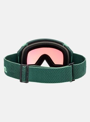 Anon M4 Goggles (Cylindrical) + Bonus Lens + MFI® Face Mask | Frame: Brunswick Green, Lens: Perceive Variable Green (22% / S2), Spare Lens: Perceive Cloudy Pink (53% / S1)