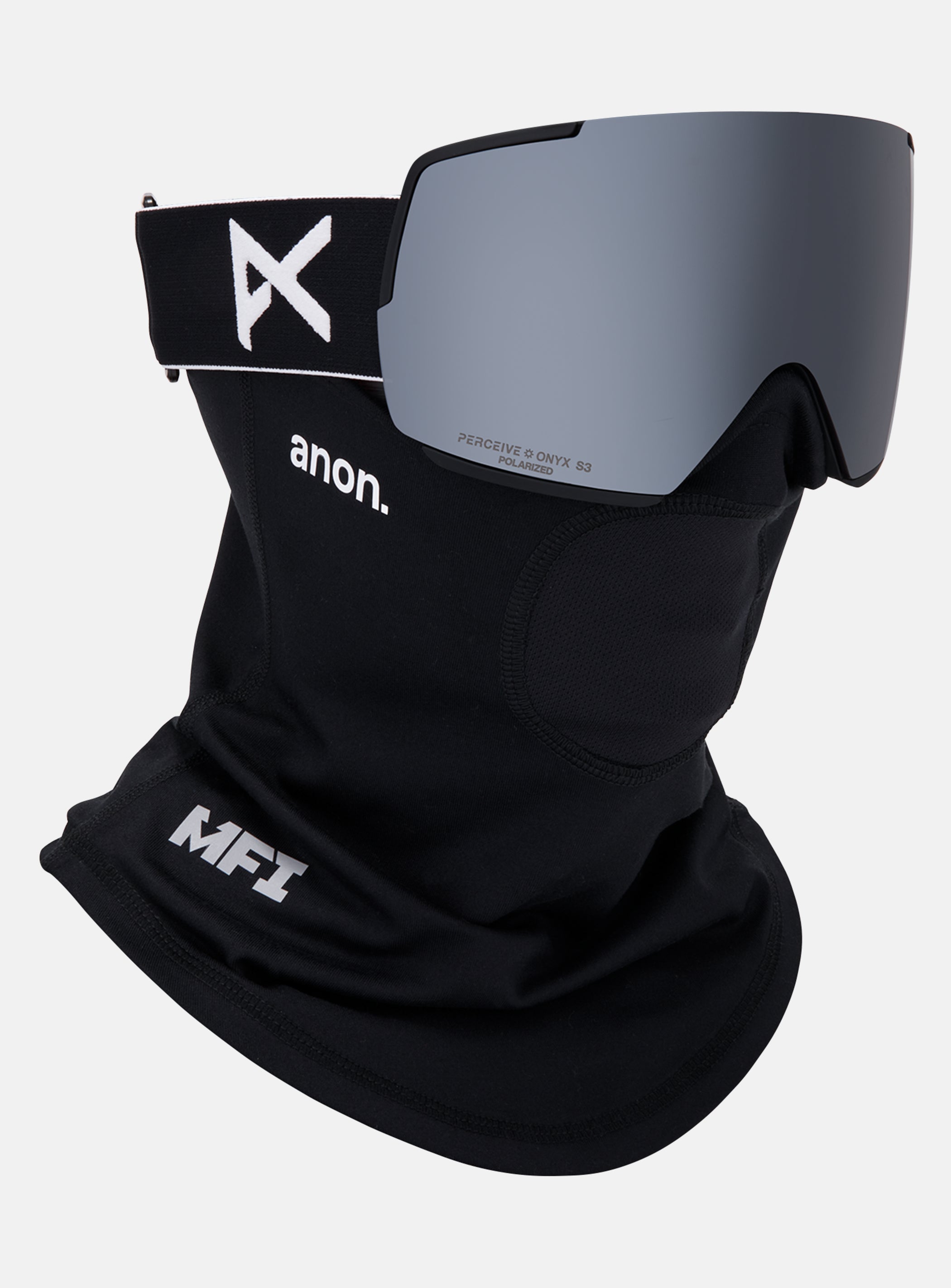 Anon M5 Goggles + Polarized Perceive Lens + MFI® Face Mask | Frame: Black, Lens: Perceive Sunny Polarized Onyx