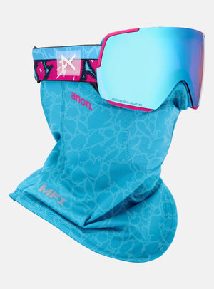 Anon M5S Goggles + Bonus Lens + MFI® Face Mask | Frame: Pink Tides, Lens: Perceive Variable Blue