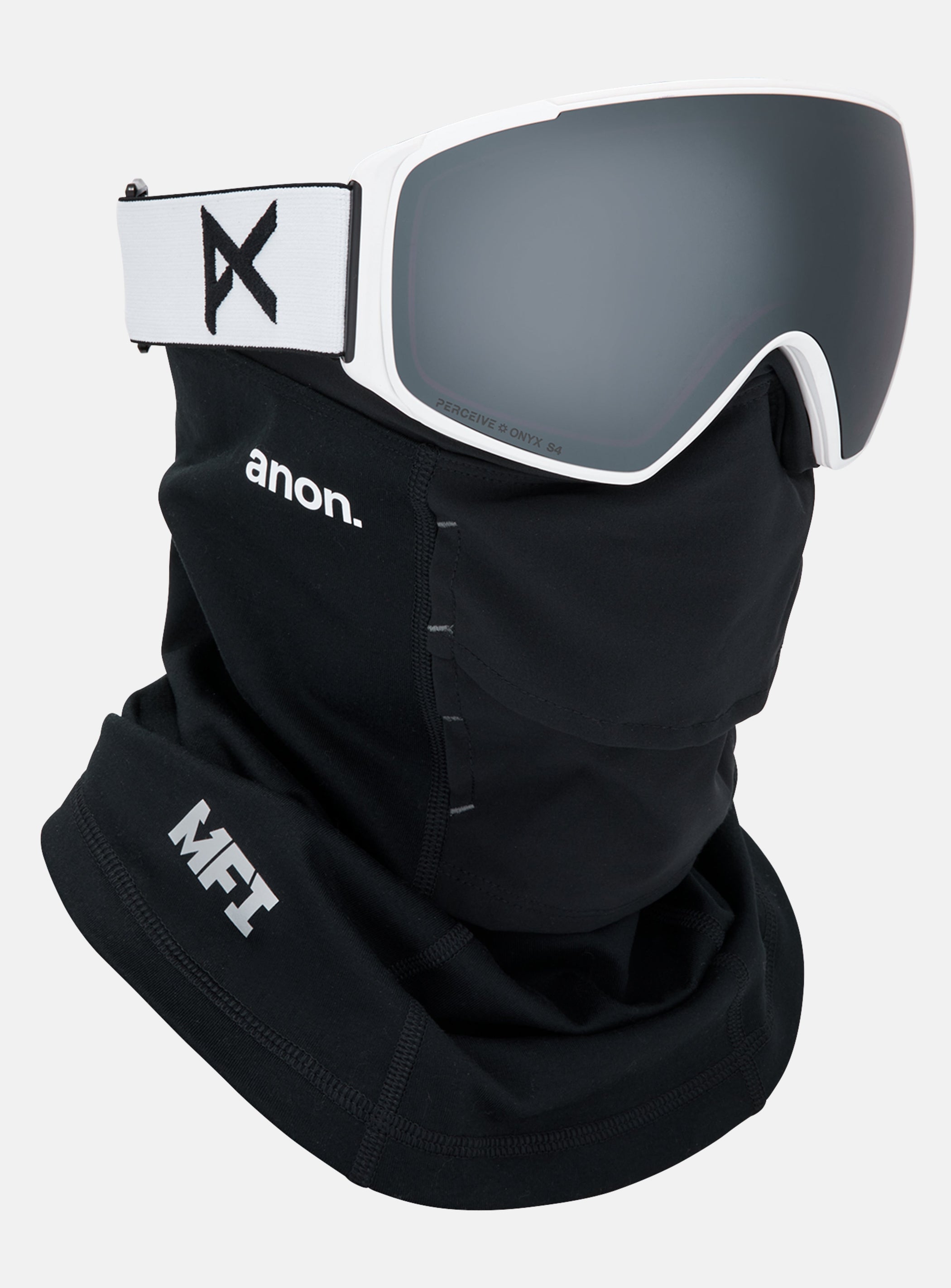 Anon M4S Goggles (Toric) + Bonus Lens + MFI® Face Mask | Frame: White, Lens: Perceive Sunny Onyx